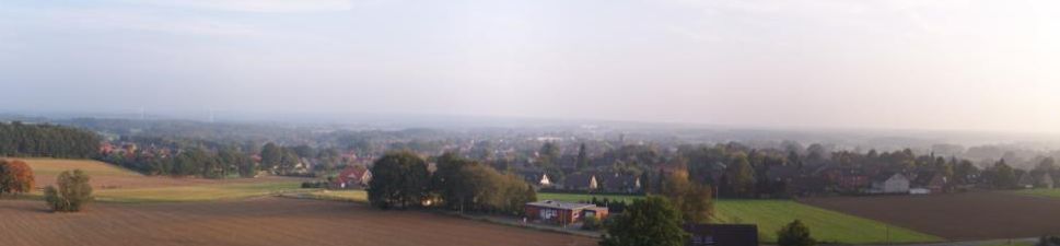 Gezicht op Groß Reken vanaf de 133 m hoge Melchenberg