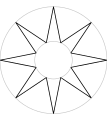 8-zackiger Wappenstern z. B. der Grafen Sternberg '"`UNIQ--postMath-00000159-QINU`"'