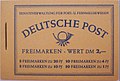 Postschalter-MH der Post Berlin von 1952 mit sechs Heftchenblättern der Dauerserie Berliner Bauten und fünf Reklame-Zwischenblättern (MH 2)