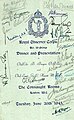 Autographed card from No. 19 Group (Bromley) "Dinner and Presentation", 26 June 1945.