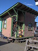 Adobe structure in Dignity Village - April 2007. single-occupancy 10x12-foot structure.