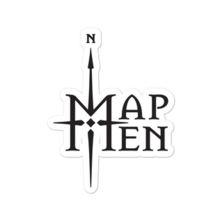 The logo for map men, made by combining a capital M with a compass, with 'AP' and 'EN' on its right on two levels.