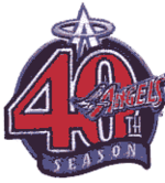 Anaheim Angels 40th season patch