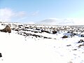 Picturesque snowdrift between Helmshore and Edgeworth, Lancashire in February 2009