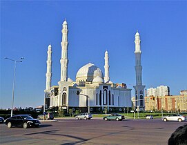 Hazrat Sultan Mosque, Nur-Sultan, Kazakhstan.