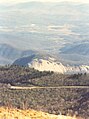 Looking Glass Rock 5 miles in the distance as seen from Black Balsam Knob.