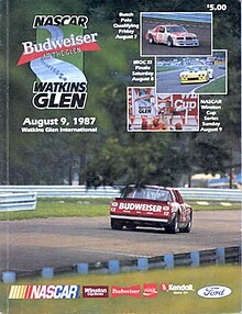 The 1987 The Budweiser at The Glen program cover.