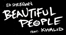 Description de l'image Beautiful People (Ed Sheeran) logo.png.