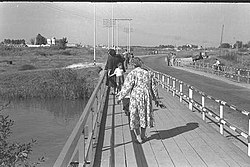 גשר הירקון הישן בשנת 1952