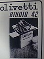 Pubblicità della macchina da scrivere Olivetti «Studio 42»