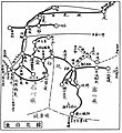 国鉄自動車金白北線路線図