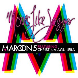 Обложка сингла Maroon 5 при участии Кристины Агилеры «Moves Like Jagger» (2011)