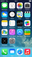 iOS 7 Home screen