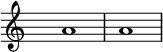 
    { \hide Staff.TimeSignature
\set Staff.midiInstrument = #"grand piano"
    a'1  
\set Staff.midiInstrument = #"violin"
 a'1
}
