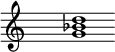 
\relative f'{
\override Staff.TimeSignature #'stencil = ##f
\cadenzaOn s1 <g b d> s1 \cadenzaOff
}
