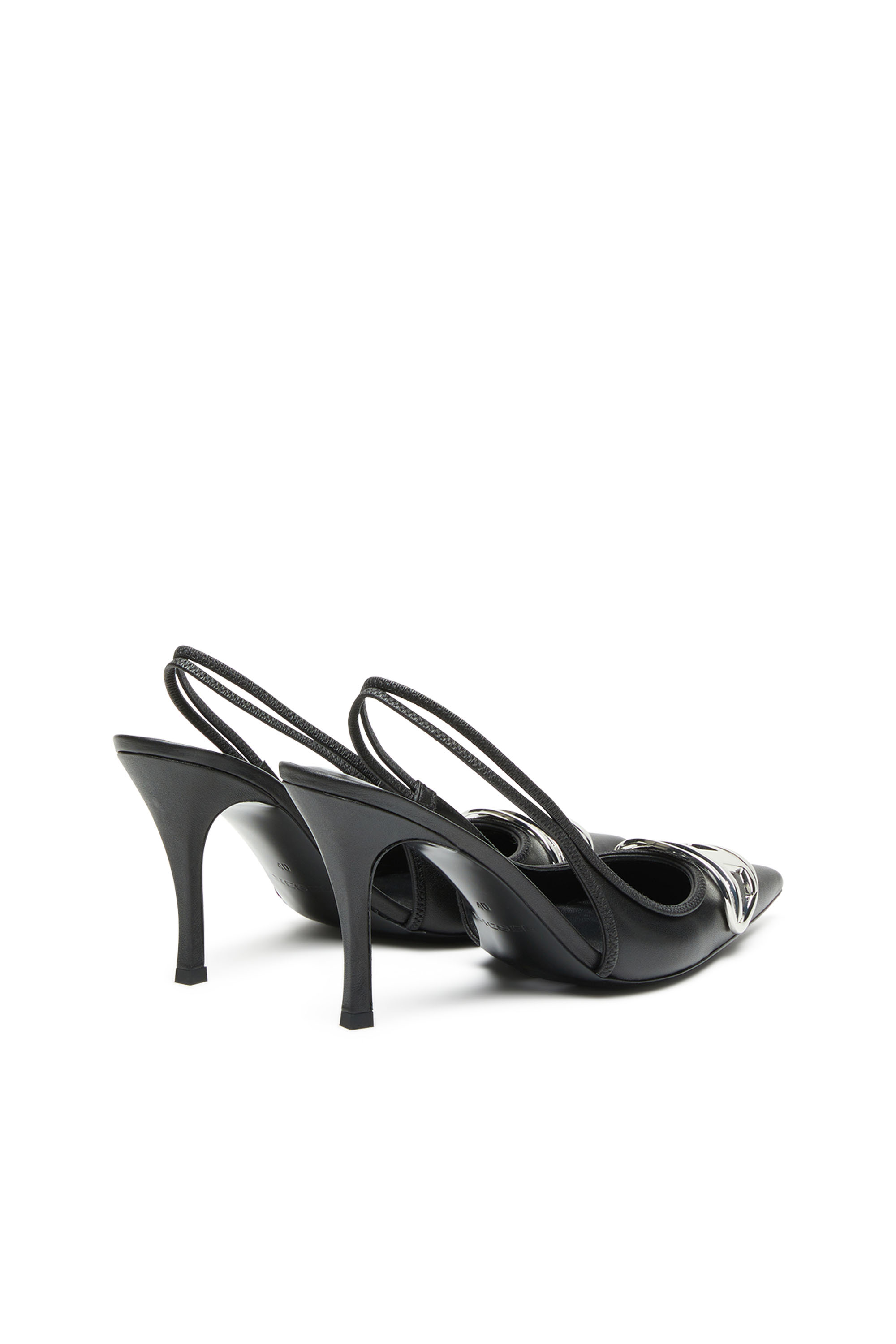 Diesel - D-VENUS SB, Woman D-Venus-Slingback pumps in nappa leather in Black - Image 4