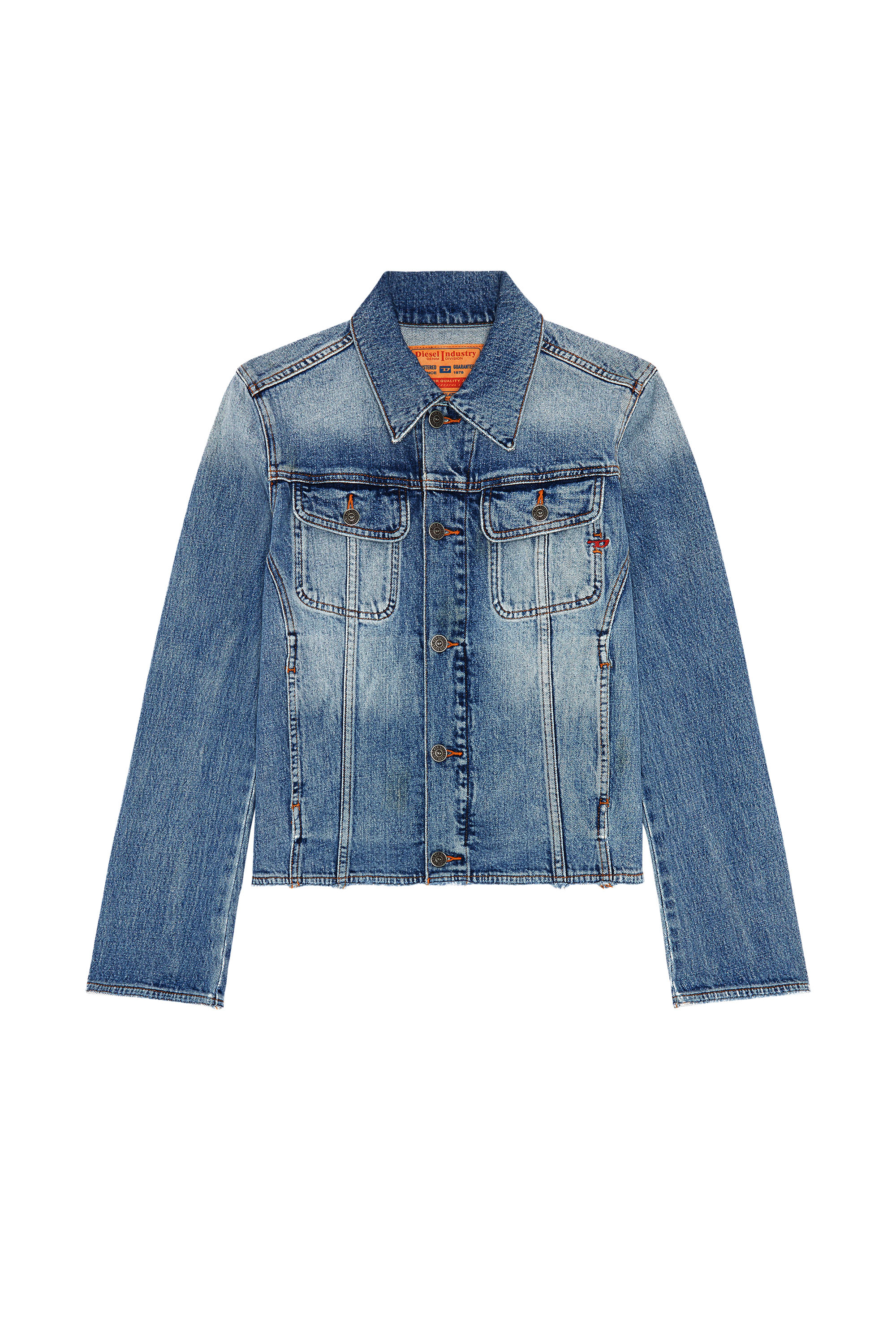 Diesel - DE-BONNY-S1, Woman Trucker jacket in comfort denim in Blue - Image 3