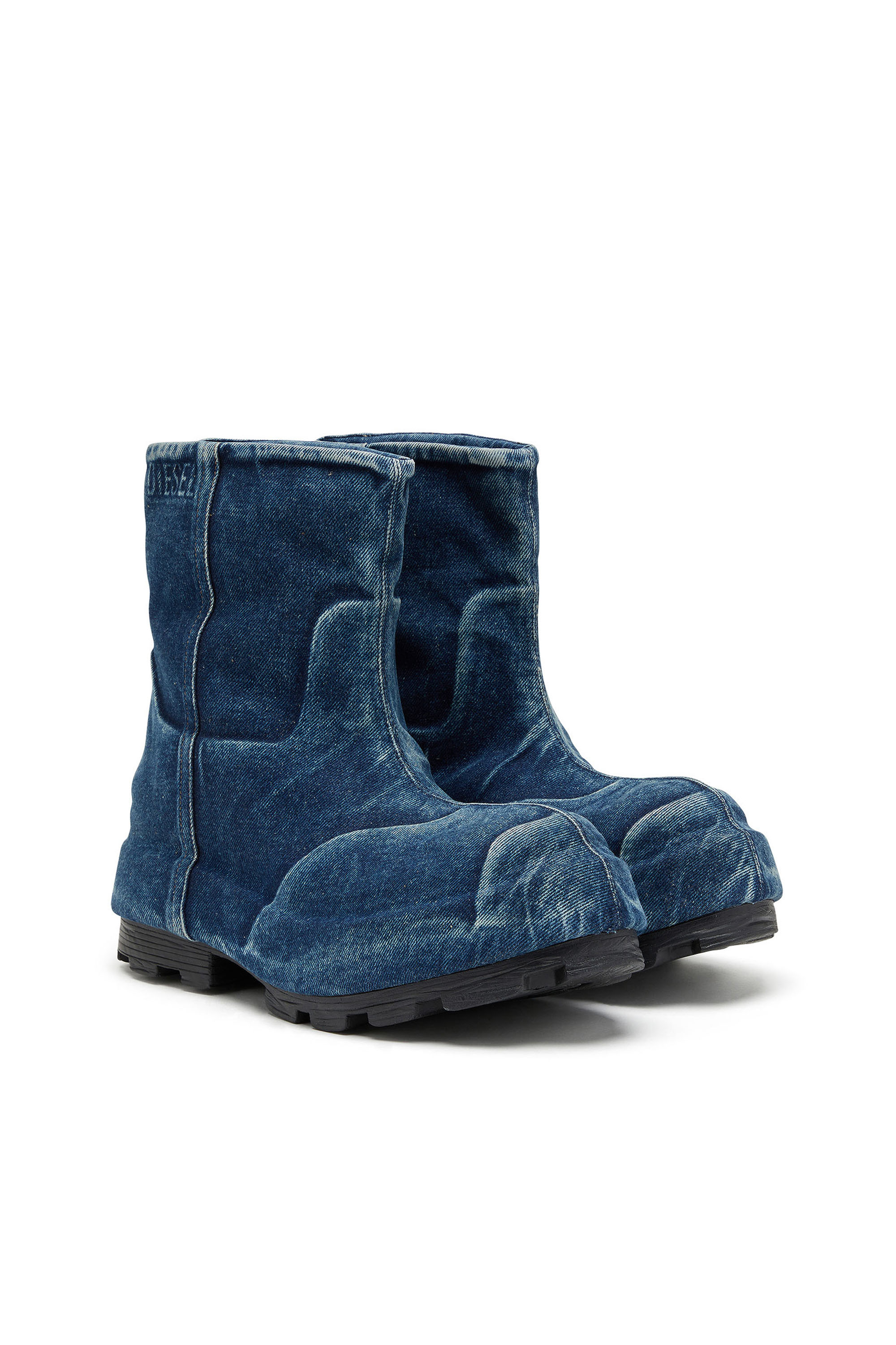 Diesel - D-HAMMER CH MD, Unisex D-Hammer-Chelsea boot in washed denim in Blue - Image 2