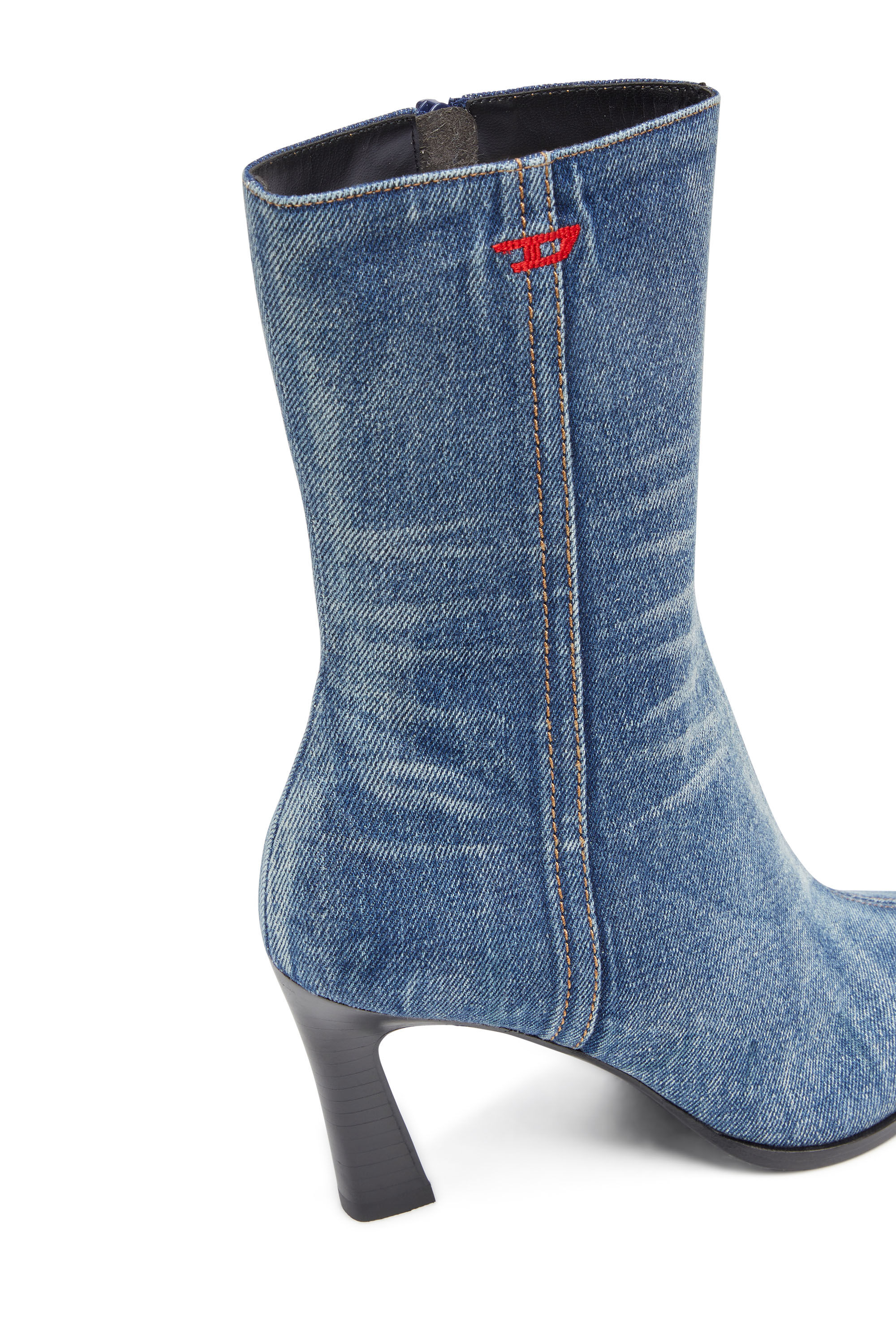 Diesel - D-ALLAS BT, Woman D-Allas-Ankle boot in washed denim in Blue - Image 5