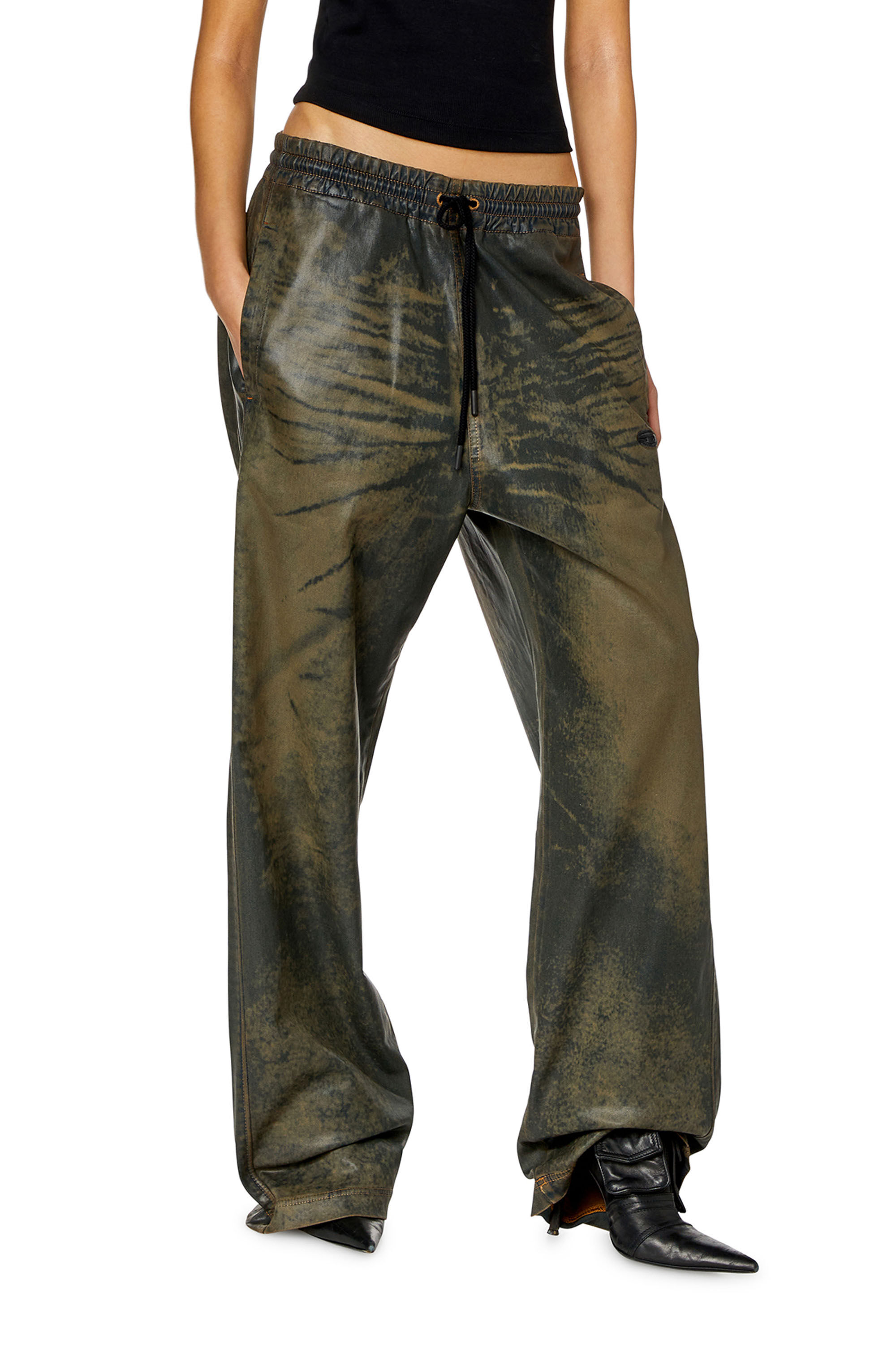 Diesel - Unisex Straight D-Martians Track Denim 068NU, Brown - Image 7