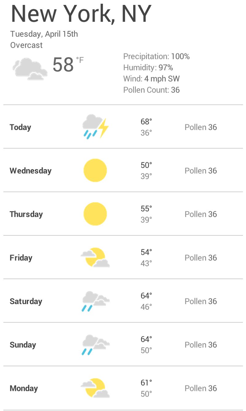 スクリーンショット
    天気アプリ