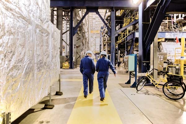 Workers in warehouse