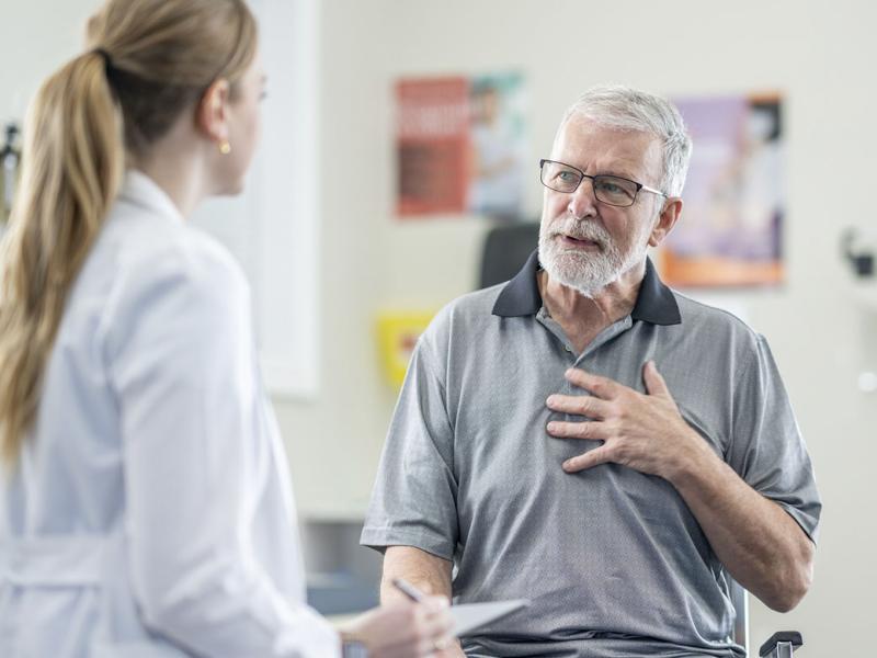 Senior patient at a medical appointment