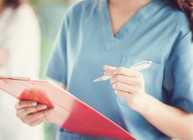 Nurse with clipboard