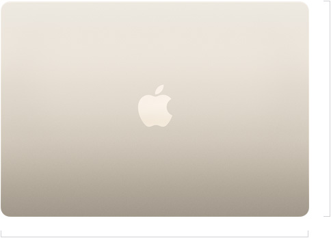 MacBook Air 15-inch exterior, closed, Apple logo centered