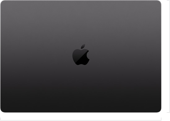 16-inch MacBook Pro exterior, closed, Apple logo centred