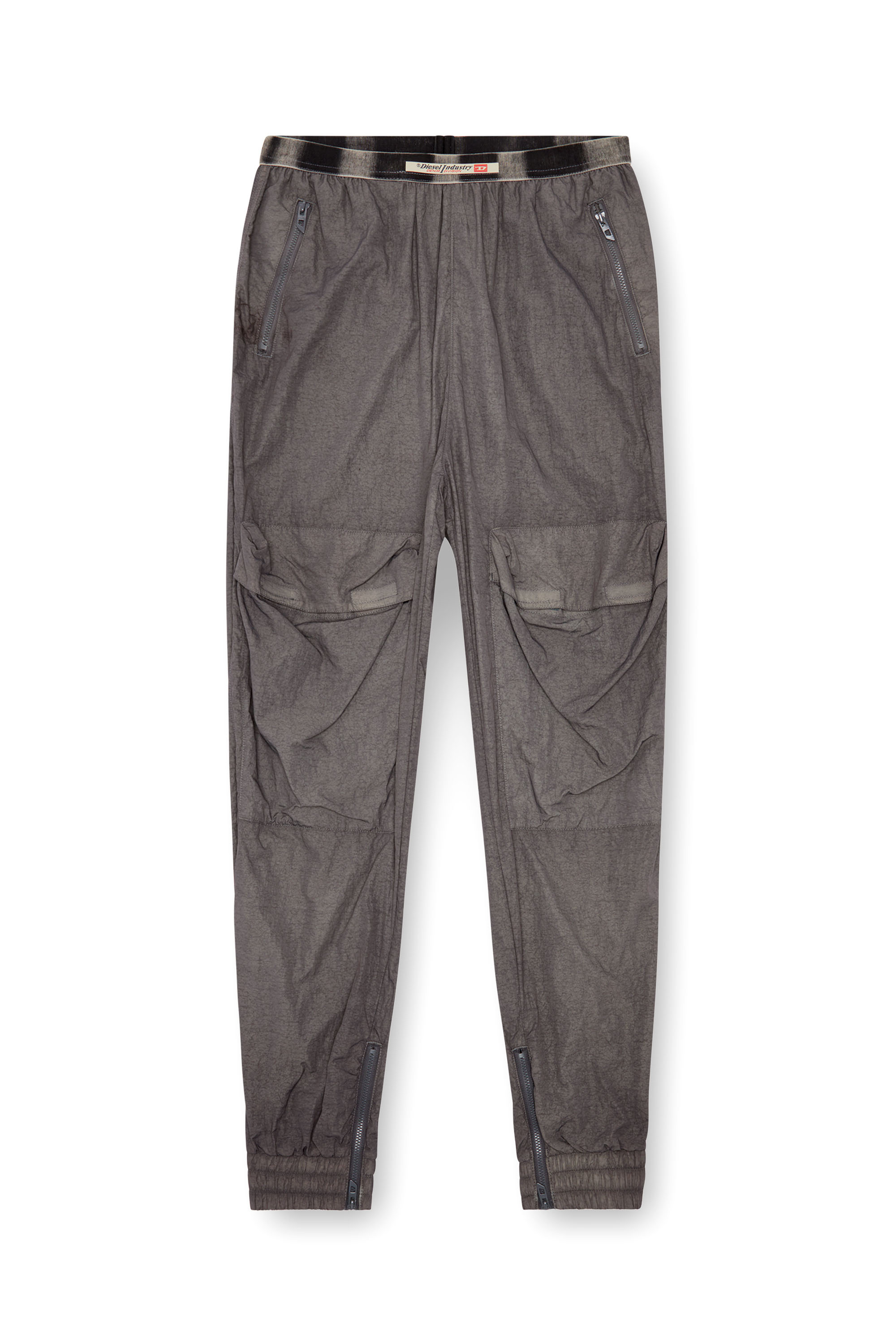 Diesel - P-ARADISE, Female Cargo pants in faded nylon in グレー - Image 3