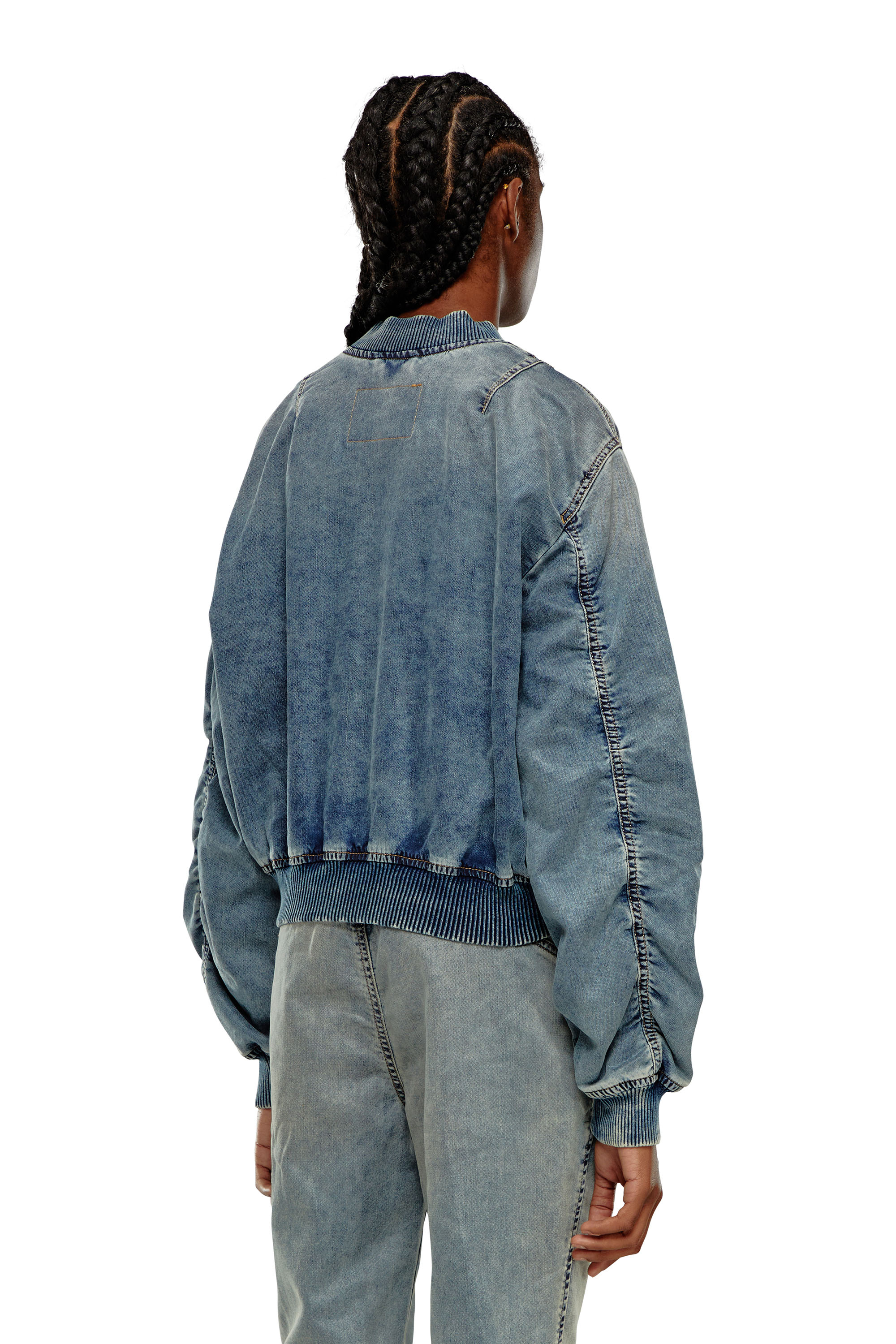 Diesel - DE-KIDDO JOGG, Female Bomber jacket in JoggJeans in ブルー - Image 4