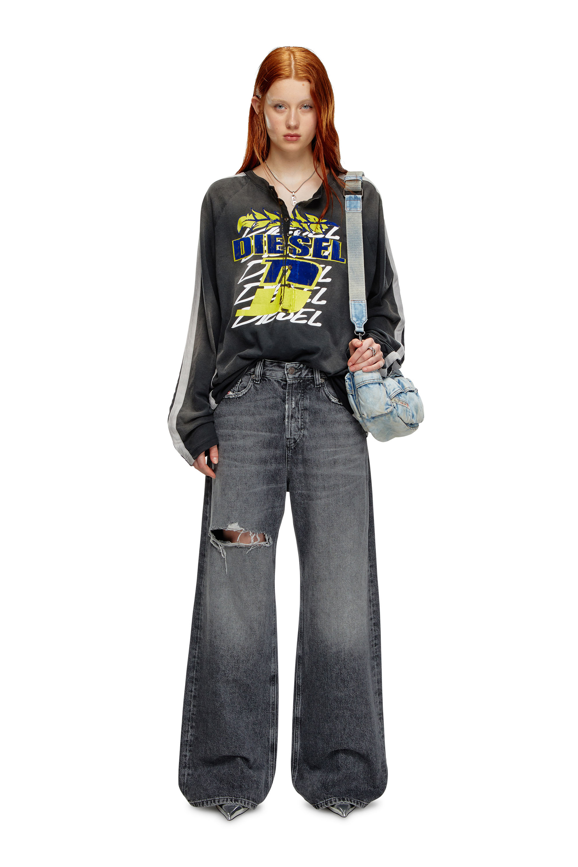 Diesel - Female Straight Jeans 1996 D-Sire 007X4, ブラック/ダークグレー - Image 2