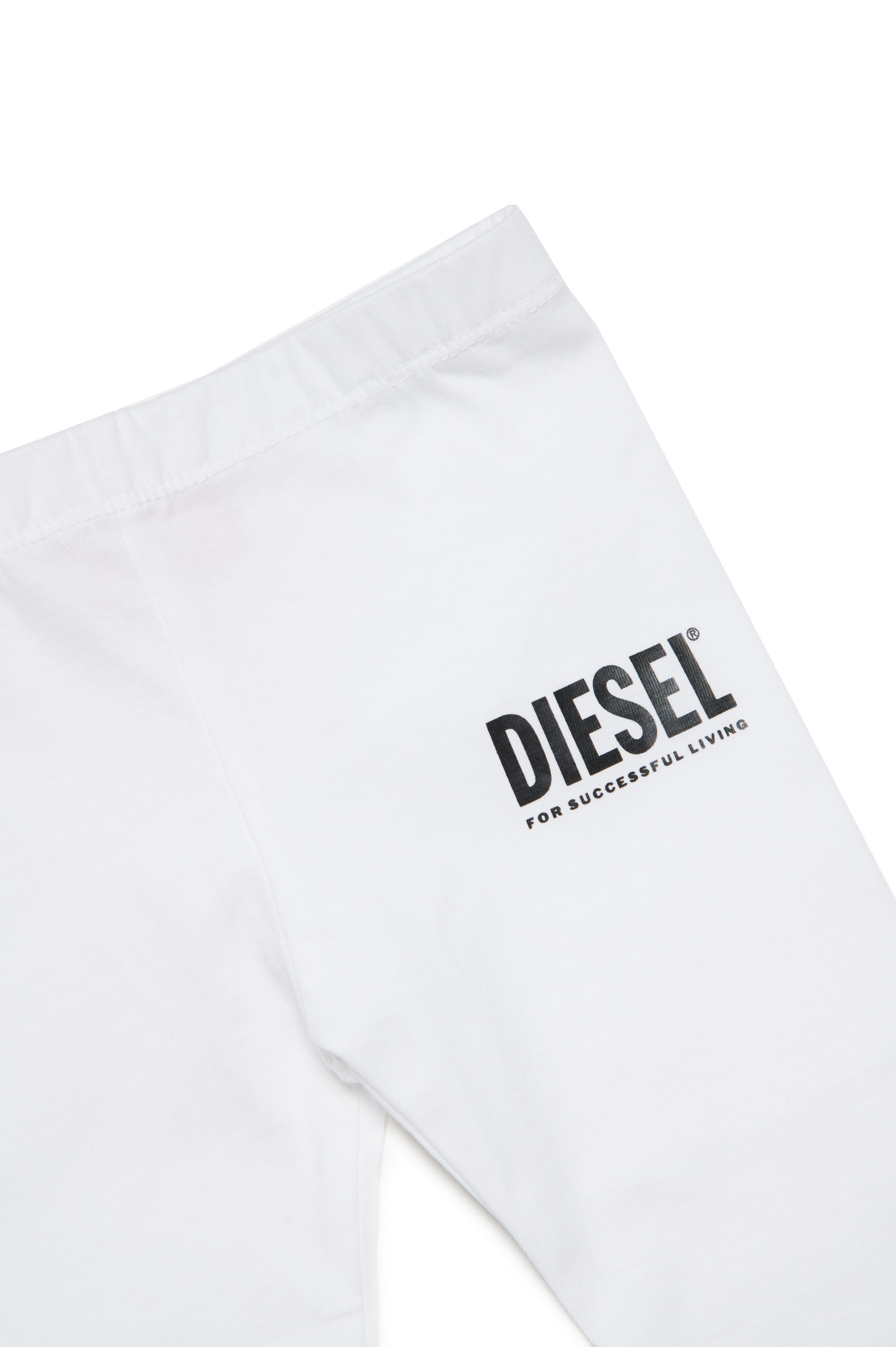 Diesel - PANB, Female Cotton pants with logo print in ホワイト - Image 3