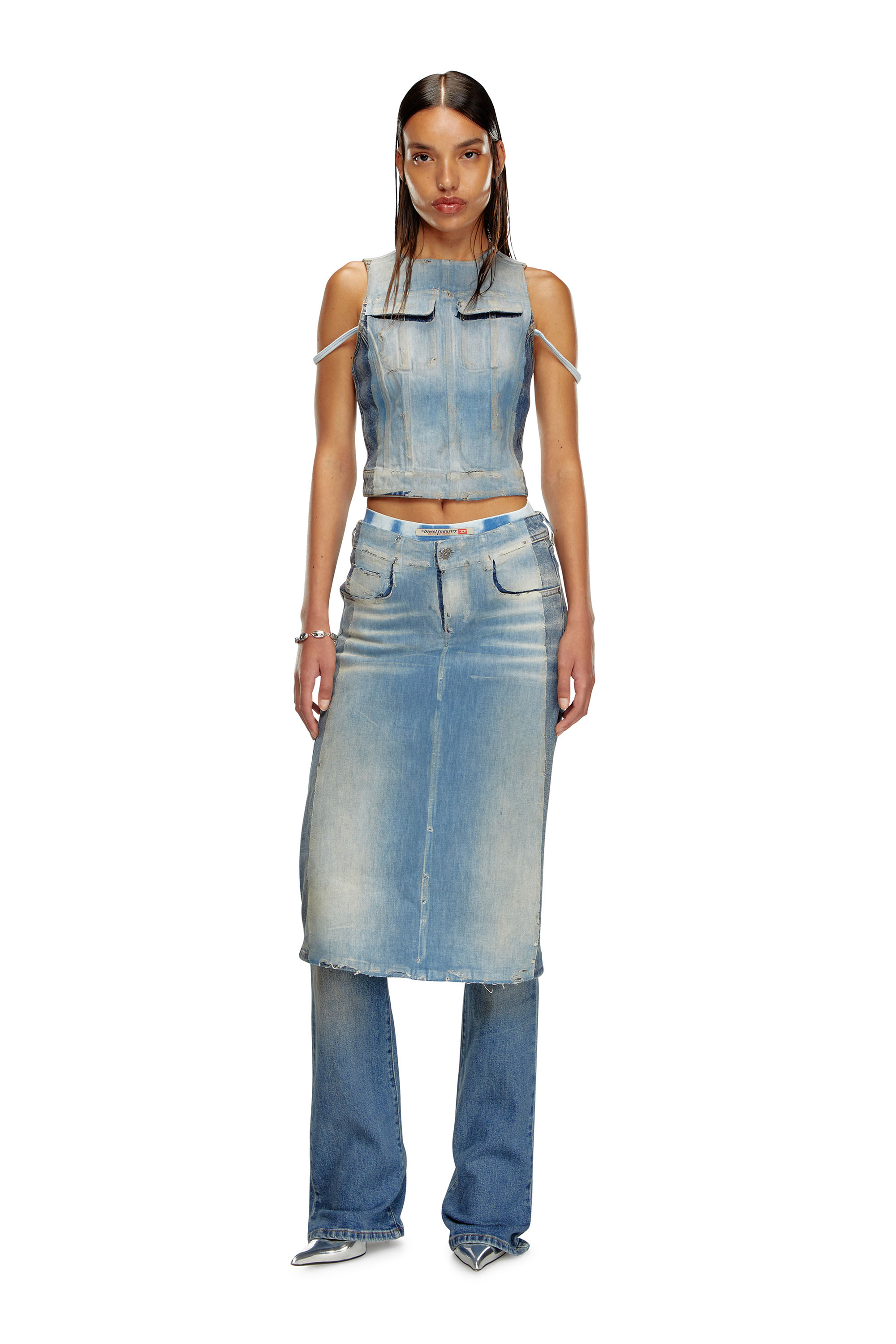 Diesel - Female Bootcut and Flare Jeans D-Sel 007X8, ミディアムブルー - Image 2
