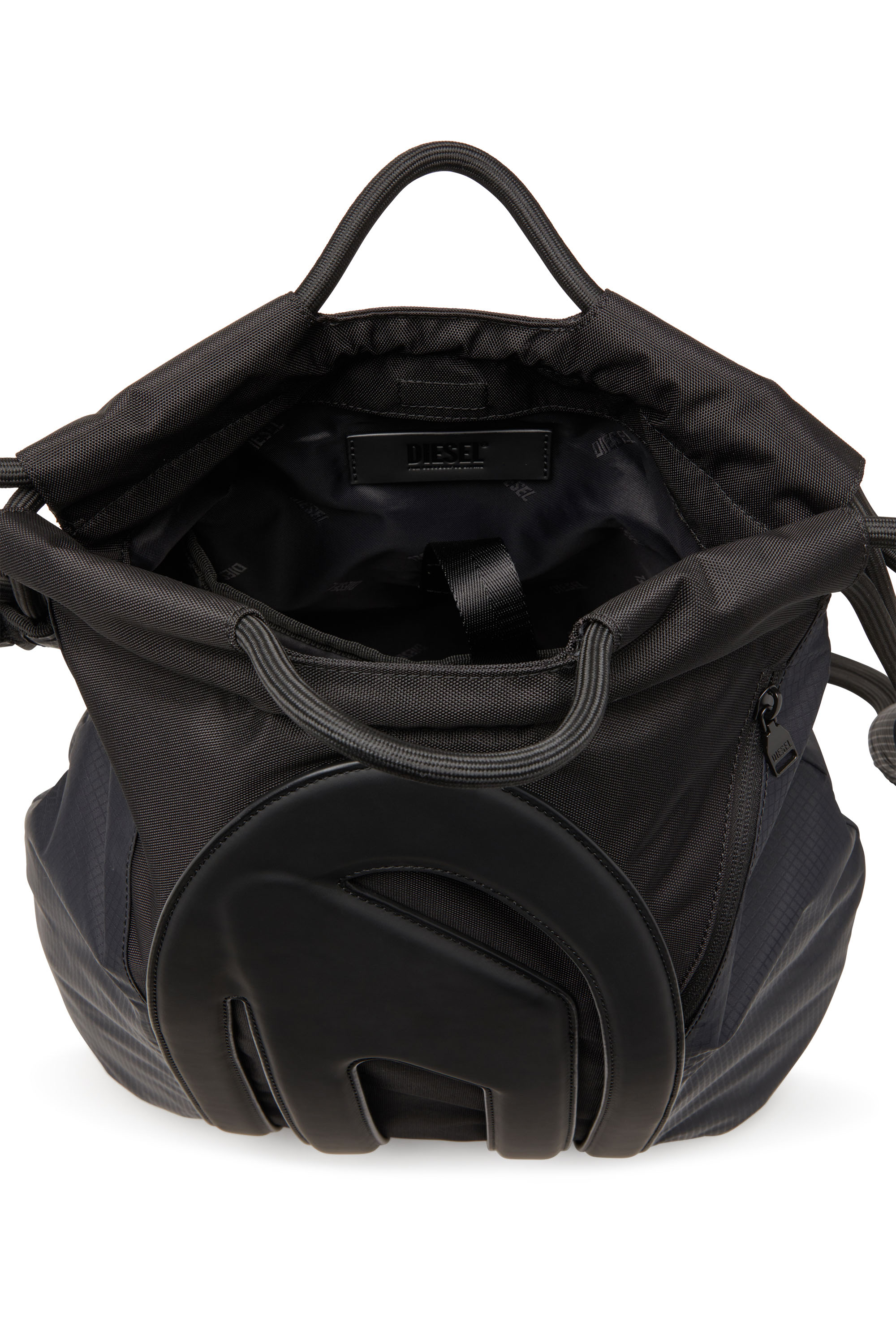 Diesel - CAGE-D TOTE XL, Male Cage-D-Convertible bag in CORDURA and ripstop in ブラック - Image 5