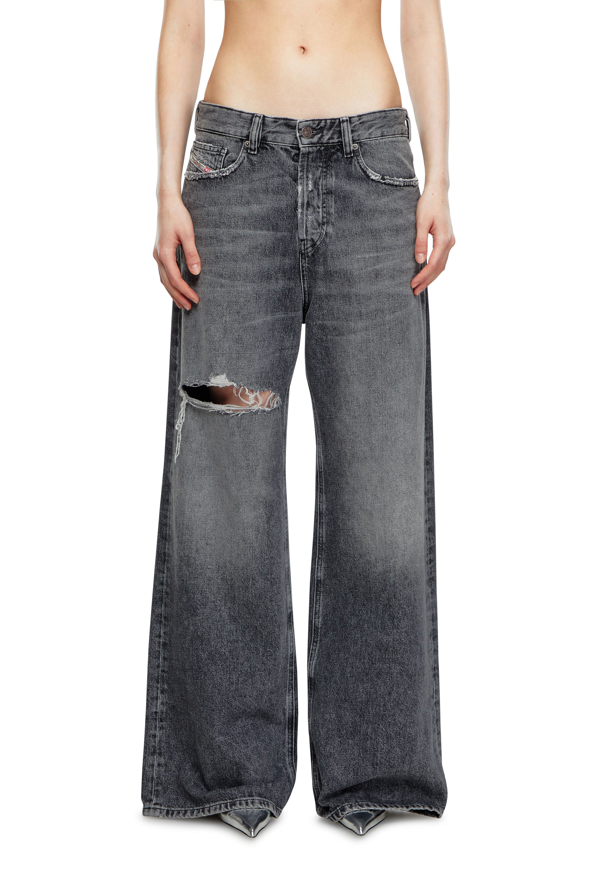 Diesel - Female Straight Jeans 1996 D-Sire 007X4, ブラック/ダークグレー - Image 1