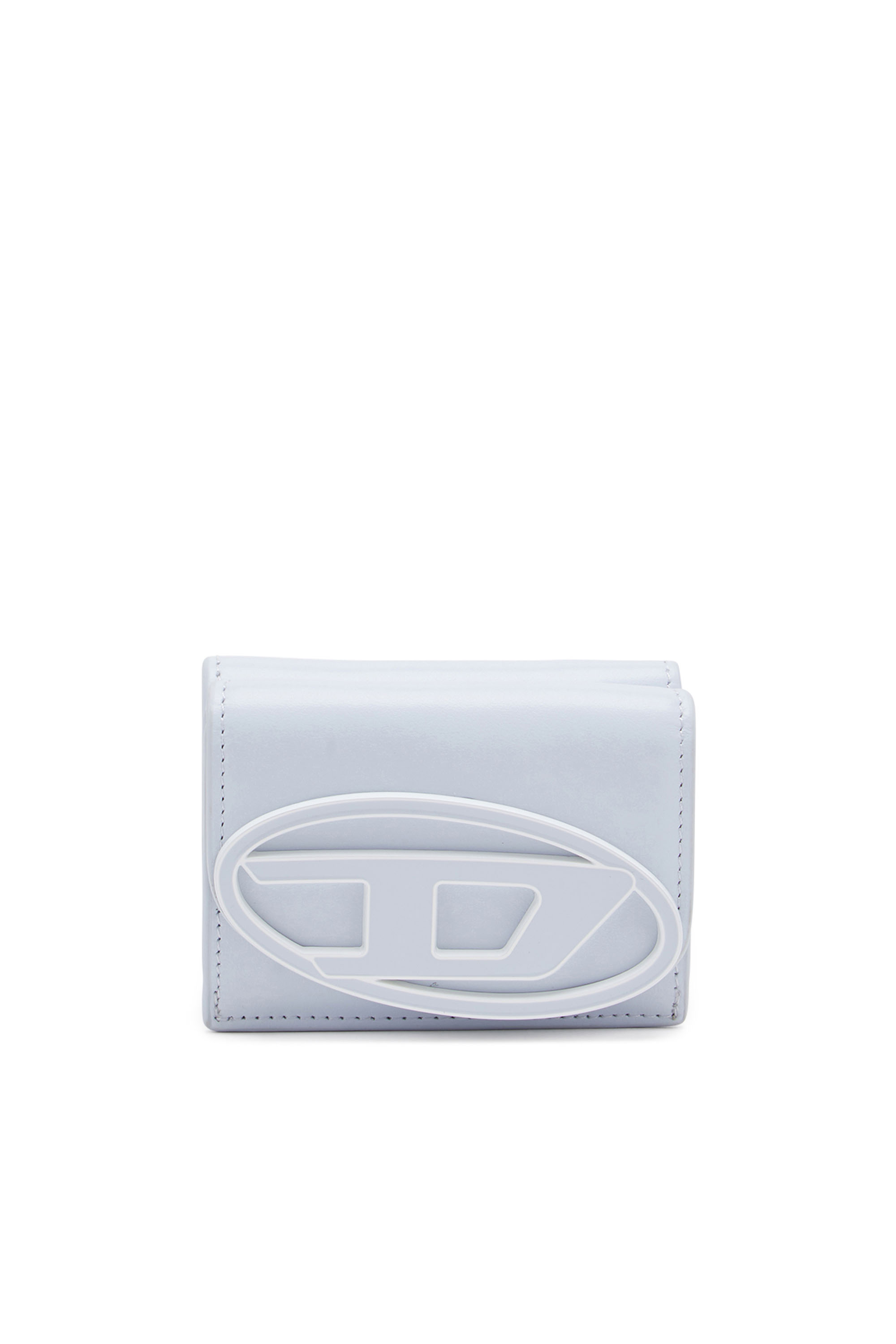 Diesel - 1DR TRI FOLD COIN XS II, Female Tri-fold wallet in pastel leather in ブルー - Image 2