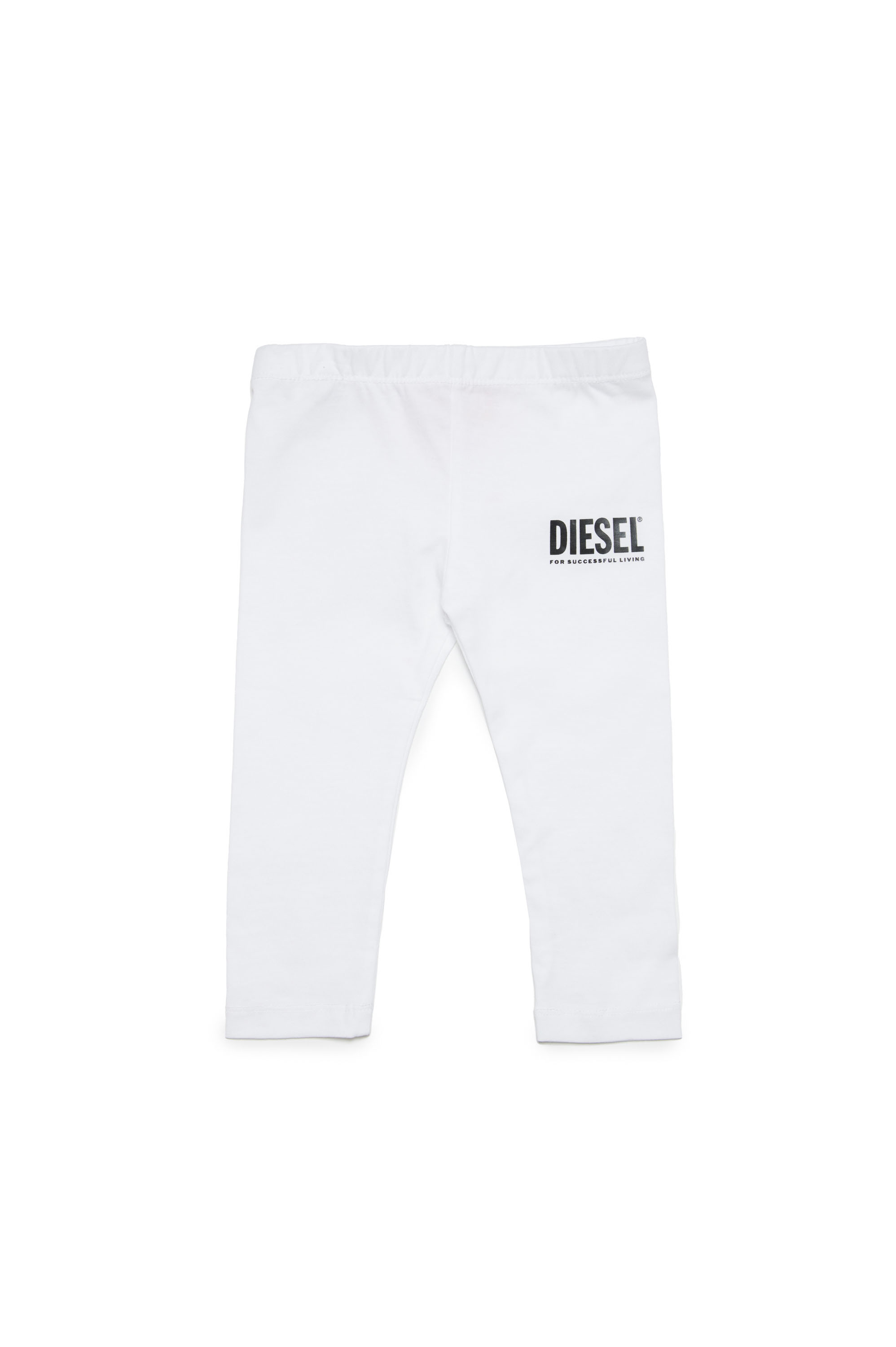 Diesel - PANB, Female Cotton pants with logo print in ホワイト - Image 1