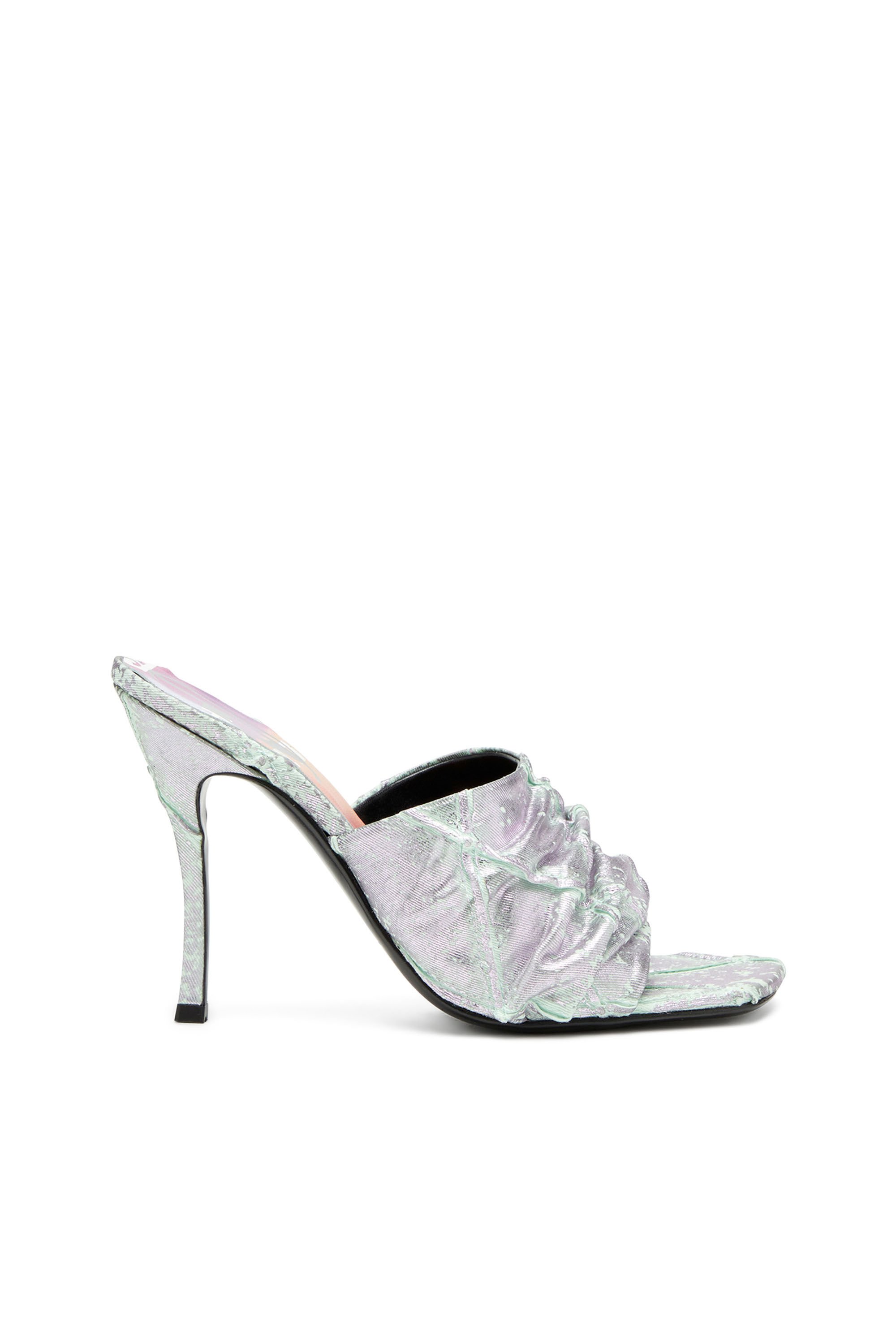 Diesel - D-SYDNEY SDL, Female D-Sydney-Mule sandals in shimmering denim in グリーン - Image 1