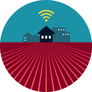 illustration of house with wifi symbol above