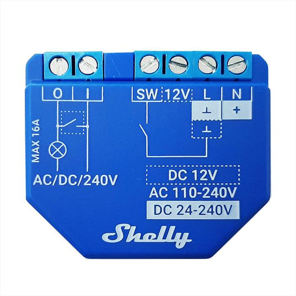 "SHELLY - Dispositivo Bluetooth e Wi-Fi PLUS 1-Blue"