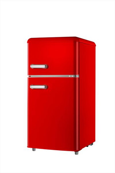 DCG ELTRONIC - Frigorifero 2 porte MF100RCDP Classe E 100 lt-ROSSO