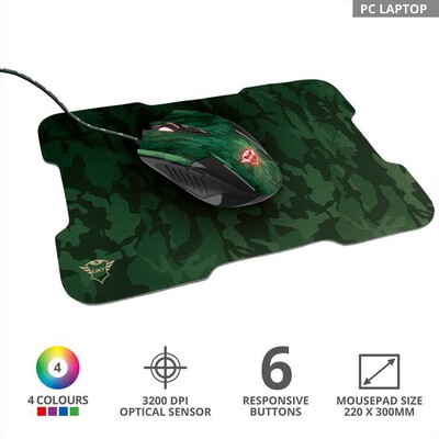 TRUST - GXT781 RIXA CAMO MOUSE & PAD-Camouflage