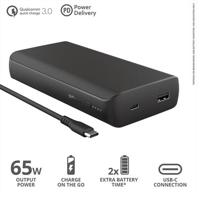 TRUST - LARO 65W USB-C LAPTOP POWERBANK-Black