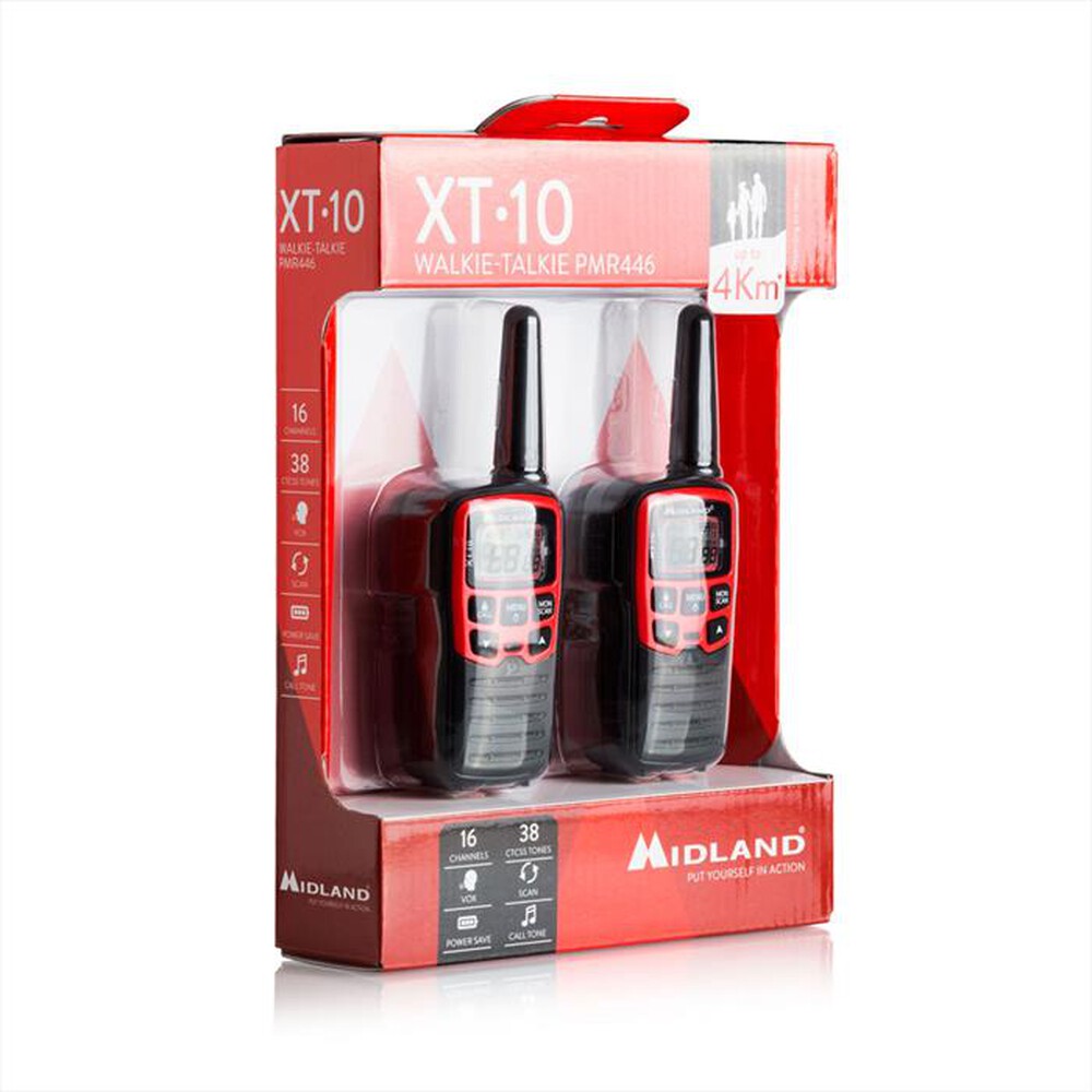 "MIDLAND - XT-10-Nero/Rosso"