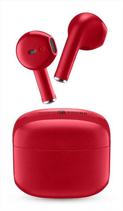 MUSIC SOUND - Auricolare bluetooth TWS SWAG MS-Rosso