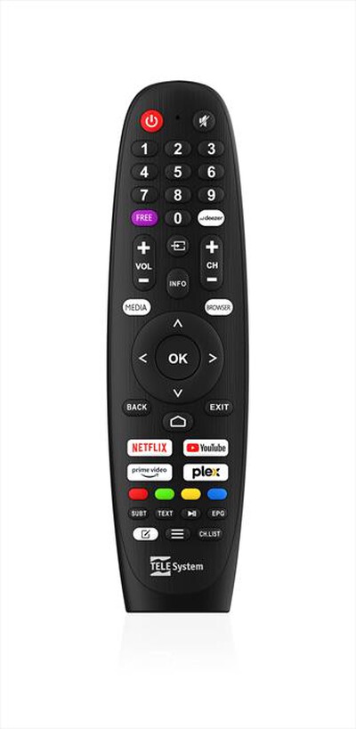 TELESYSTEM - TELECOMANDO ORIG.IN BLIST.PER SMART TV VIDAA ERGON-BLACK