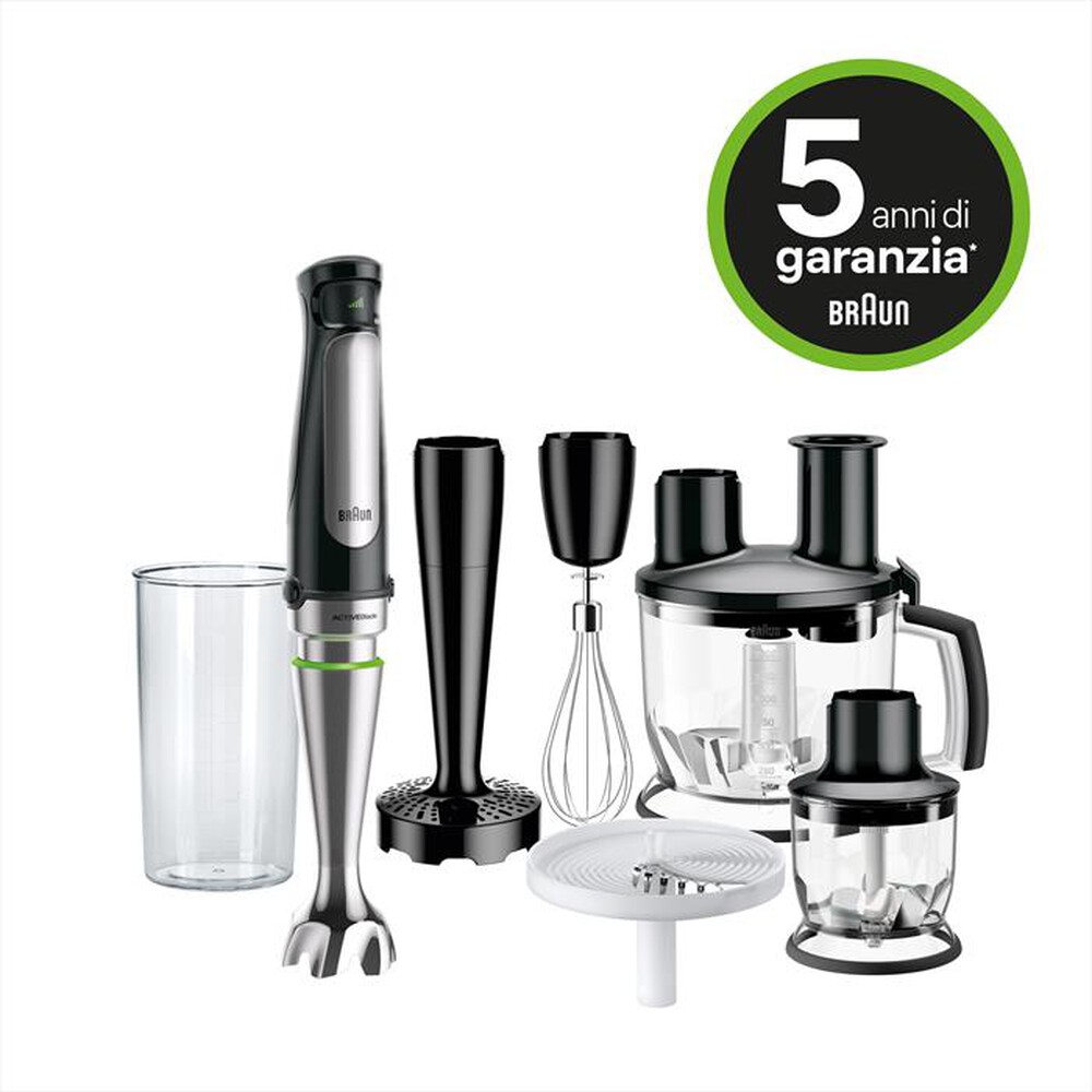 "BRAUN - Frullatore ad immersione MULTIQUICK 7 MQ7087X-Nero"