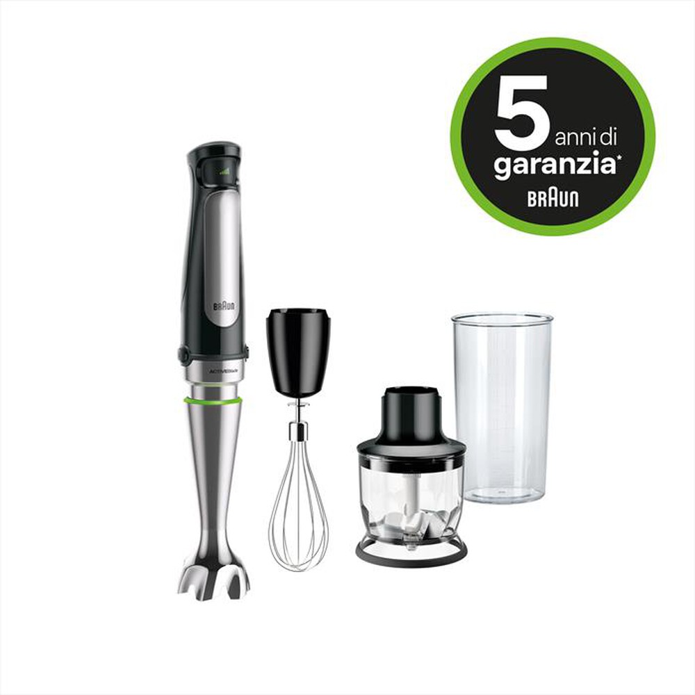 "BRAUN - Frullatore ad immersione MULTIQUICK 7 MQ7025X-Nero"